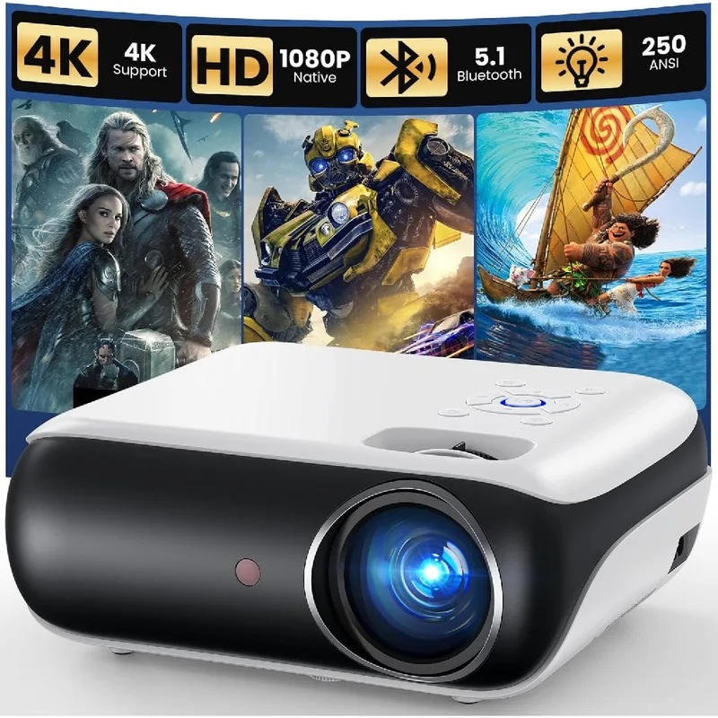 Home Cinema Movies - 4K Projector, Bluetooth Home Theater Movie