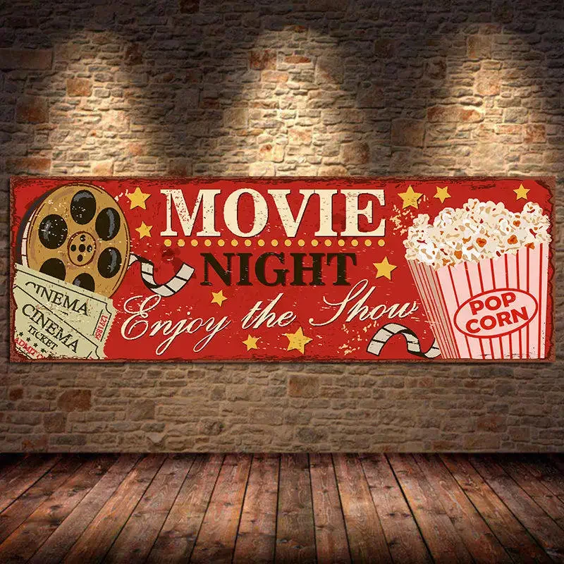 Cinema Sign Canvas Painting Ab - огляд і ціна Home Cinema Movies