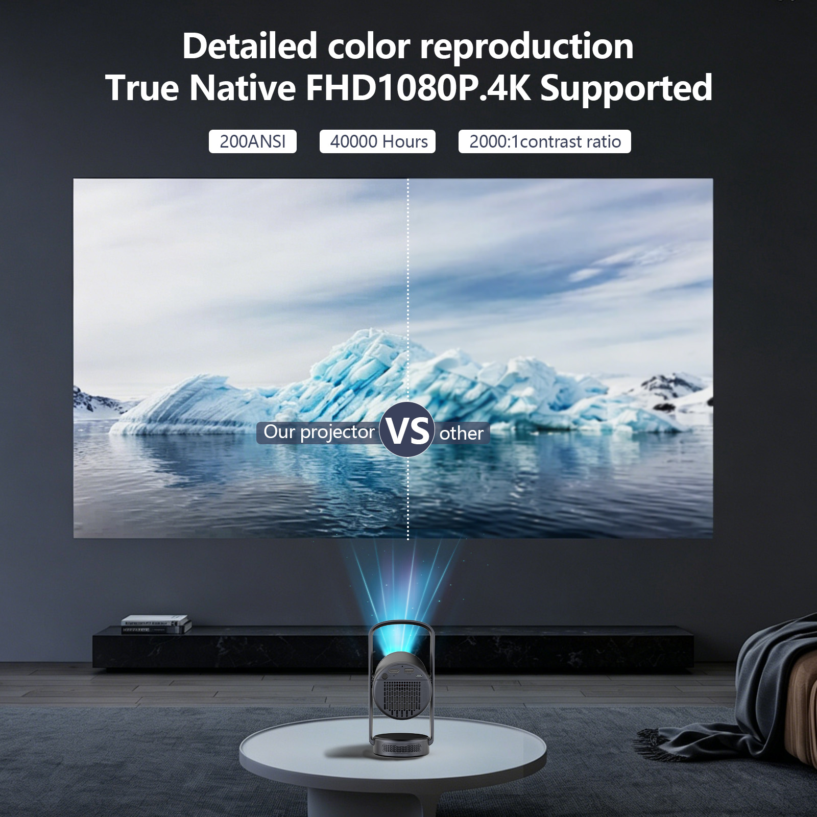2026 New Smart Portable Projec - огляд і ціна Home Cinema Movies