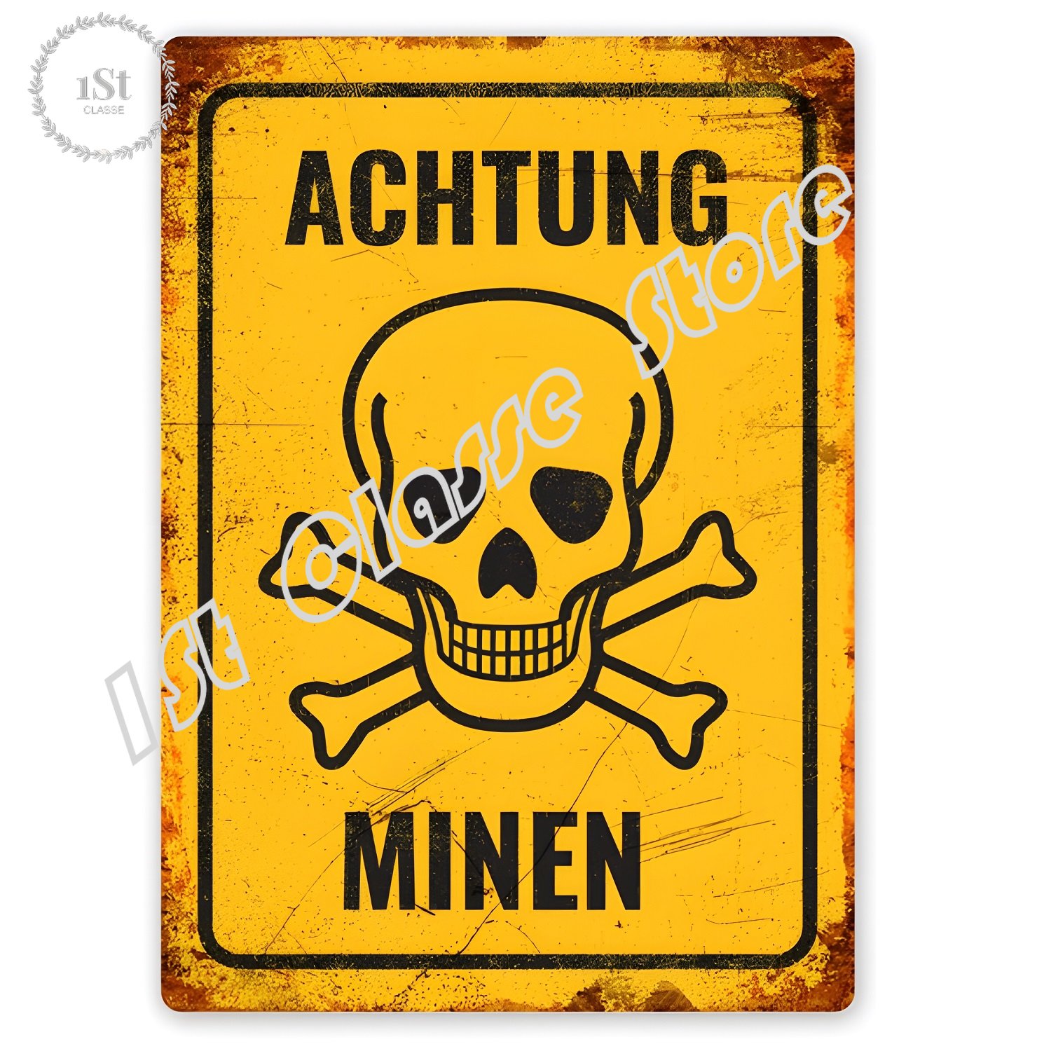 Achtung Minen Tin Sign art wal - огляд і ціна Home Cinema Logo