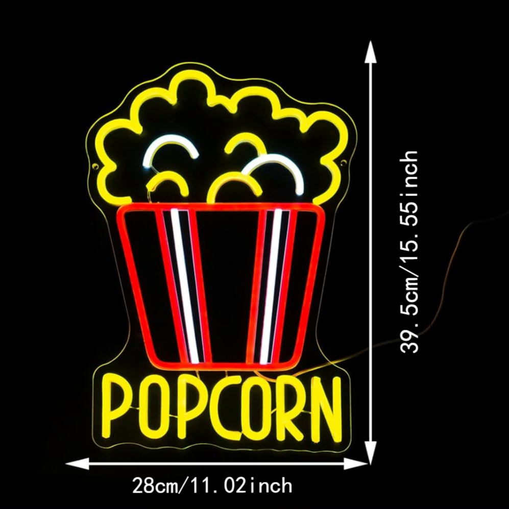 Popcorn Neon Sign Dimmable Foo - огляд і ціна Home Cinema Food