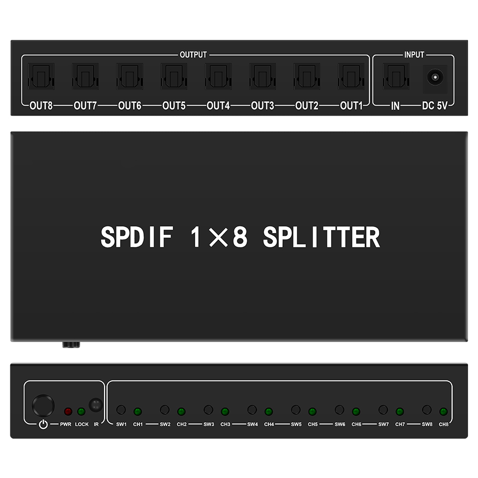 Optical Audio Splitter,1 in 8  - огляд і ціна Klipsch Home Cinema