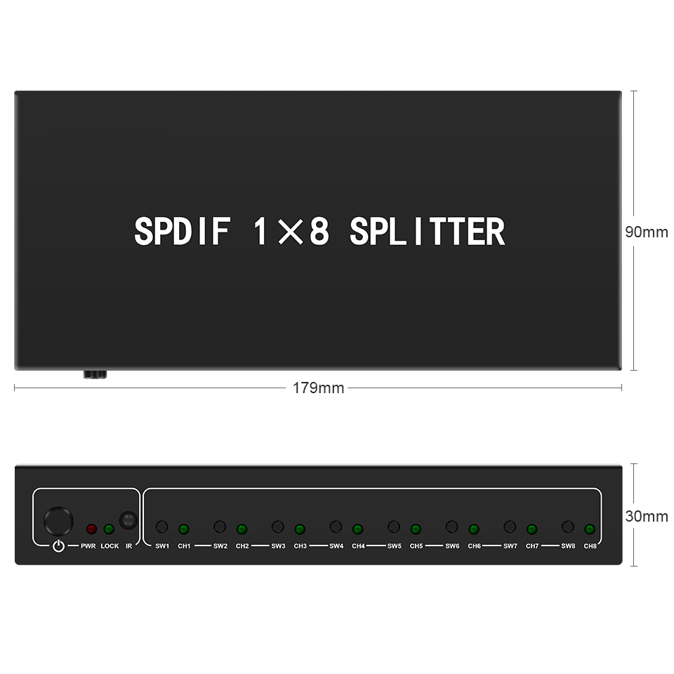 Optical Audio Splitter,1 in 8  - огляд і ціна Klipsch Home Cinema