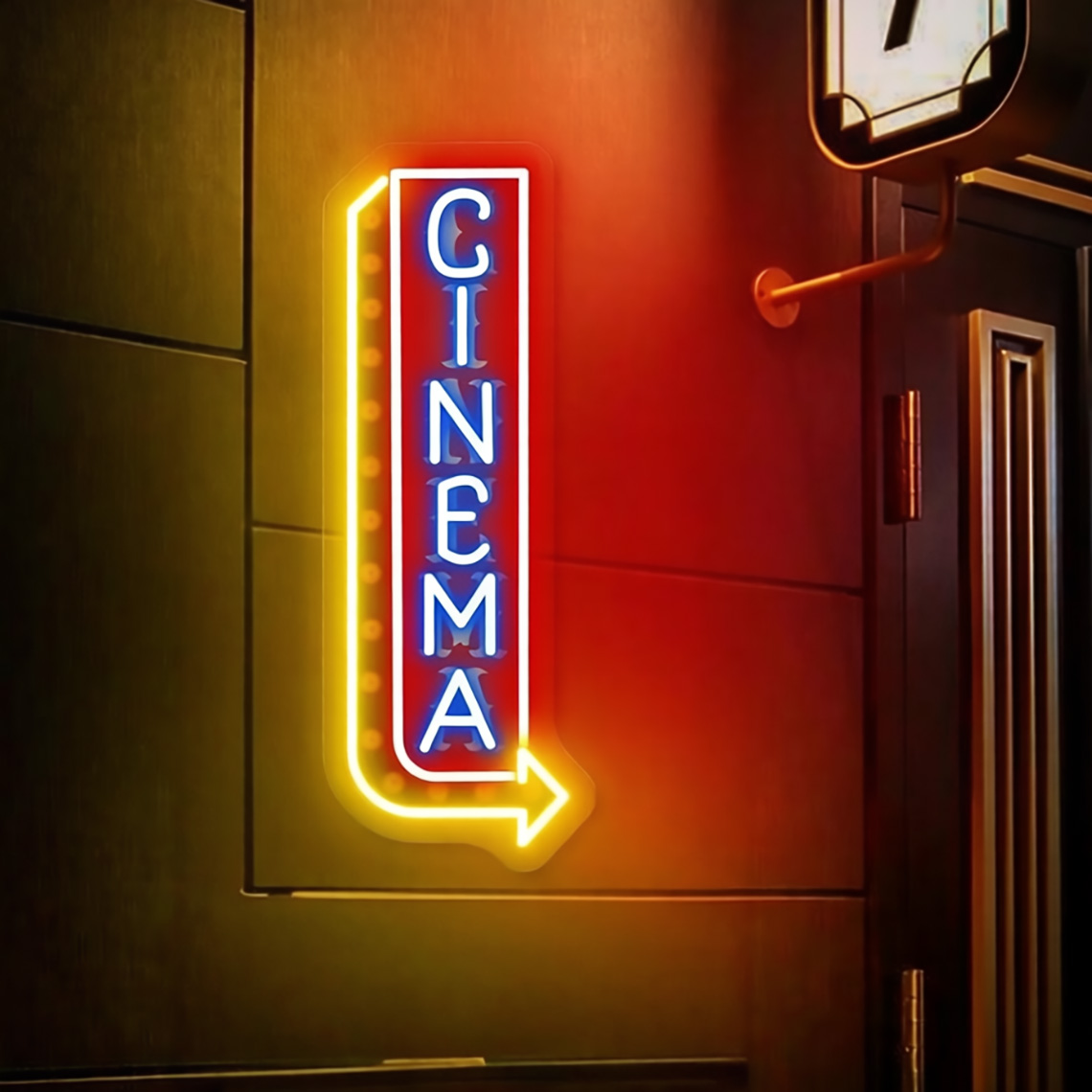 Cinema Neon Sign Cinema Popcor - огляд і ціна Home Cinema Food