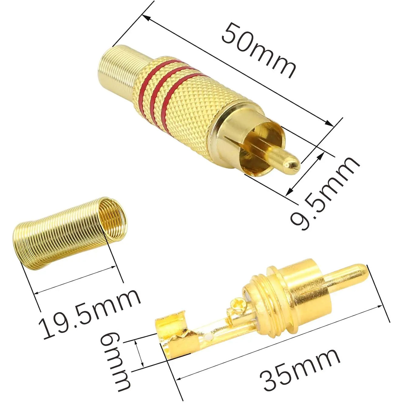 4PCS RCA Plug Gold Plated Sold - огляд і ціна Klipsch Home Cinema