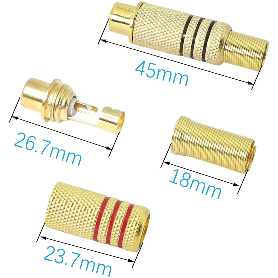 4PCS RCA Plug Gold Plated Sold - огляд і ціна Klipsch Home Cinema
